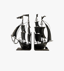 Vintage Black Metal Ship Bookeneds