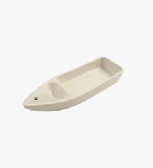 Vintage Hall China Co Ceramic Boat Shaped Divided Dish