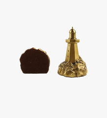 Vintage Lighthouse Solid Brass Bookends