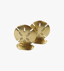 Vintage Sand Dollar Brass Bookends