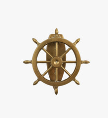 Vintage Brass Ships Wheel  Door Knock