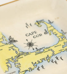 Item #21 Cape Cod Ashtray with Gold Detail