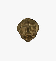 Vintage Brass Captain Smoking a Pipe Ashtray