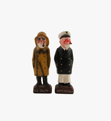Vintage Old Salty and Captain Pepper Salt & Pepper Shakers Set 3