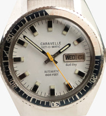 Caravelle Set-O-Matic White Diver Watch (1970)