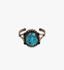 Single Stone Turquoise Cuff in Sterling Silver