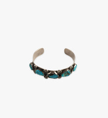 Five Stone Turquoise in Sterling Silver Cuff
