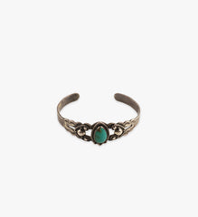 Fred Harvey Cuff -Single Turquoise Stone Turquoise