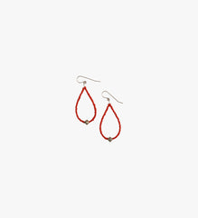 Coral Earrings with Sterling Silver