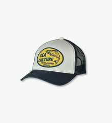 Fishing + Charter Trucker Hat - White / Navy