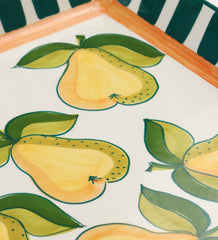 Item #51 Painted Pear Large Dish