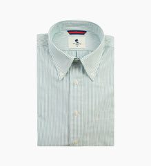 Men’s Coastal Oxford Button Down Shirt - Green Stripe