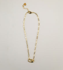 Heart Clasp Charm Necklace