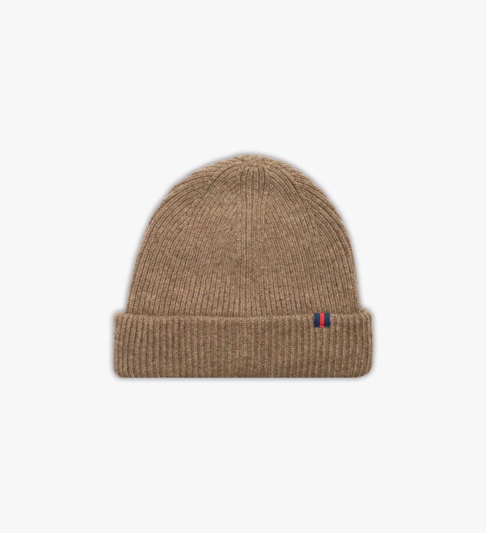 Wool Beanie - Natural Brown
