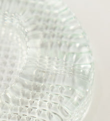 Oval Glass Ashtray with Texture