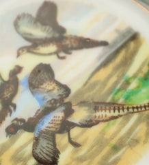 Item #92 Vintage Pheasant Ashtray with Gold Details