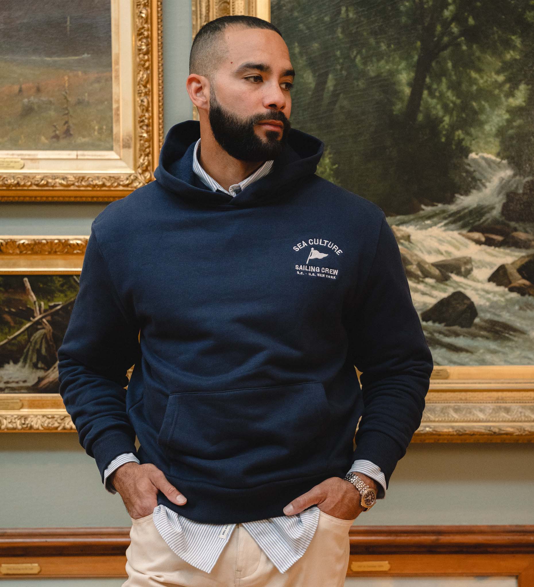 Sailing Crew Hoodie in Navy – SEA CULTURE