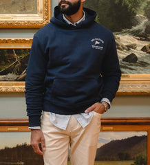 Sailing Crew Hoodie in Navy