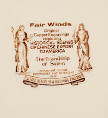 Vintage Fair Winds Historic Scenes Plate " Friendship Of Salem"