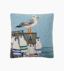 Seagull On Pier W/Buoys Hook Pillow -
Susan Winget