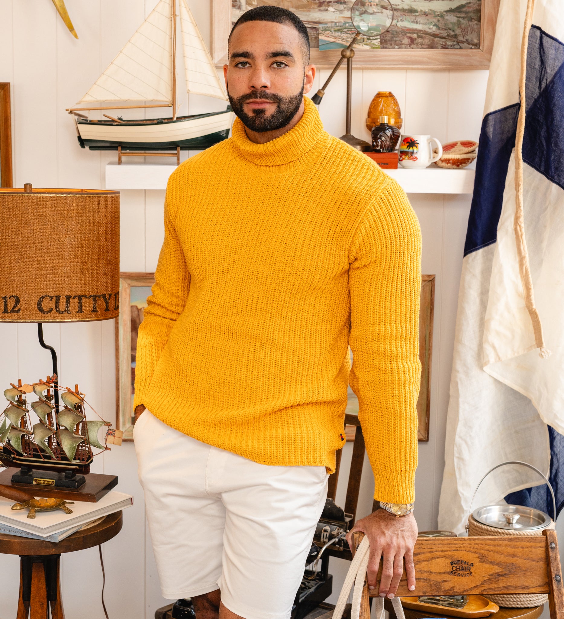 Seaport Turtleneck Sweater - Goldenrod