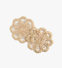 Vintage Shell Coasters - Set of 2