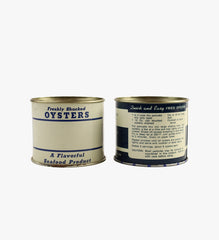 Vintage Set of 2 Oyster Tins