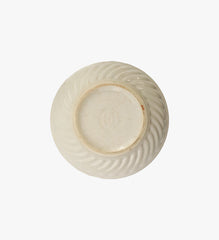Vintage Set of 4 Ceramic Bowls with Blue Stripe