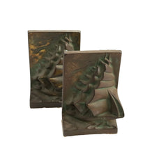 Item #93 Vintage Brass Ship Bookends