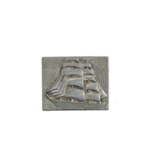 Item #103 Vintage Pewter Ship Belt Buckle