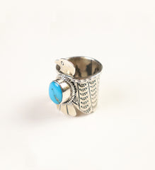 Item 007 : Thunderbird Turquoise Ring in Sterling Silver