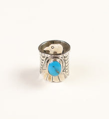 Item 007 : Thunderbird Turquoise Ring in Sterling Silver