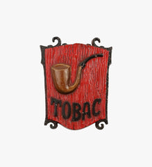 Vintage 1972 Sexton USA Cast Aluminum TOBAC Wall Hanging Sign