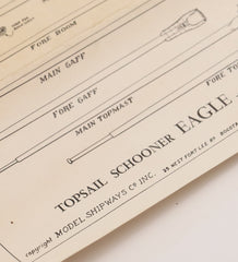 Item #8 Topsail Schooner "Eagle" Vertical Blueprint