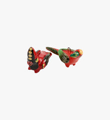 Terracotta Tropical Bird Ornaments