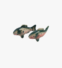 Vintage Trout Salt & Pepper Shakers