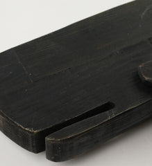 Hand Carved Black Wood Whale Sculpture