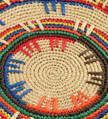 Item #44 Vintage Hand Woven Straw Bag