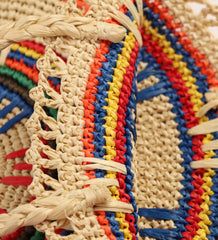 Item #44 Vintage Hand Woven Straw Bag