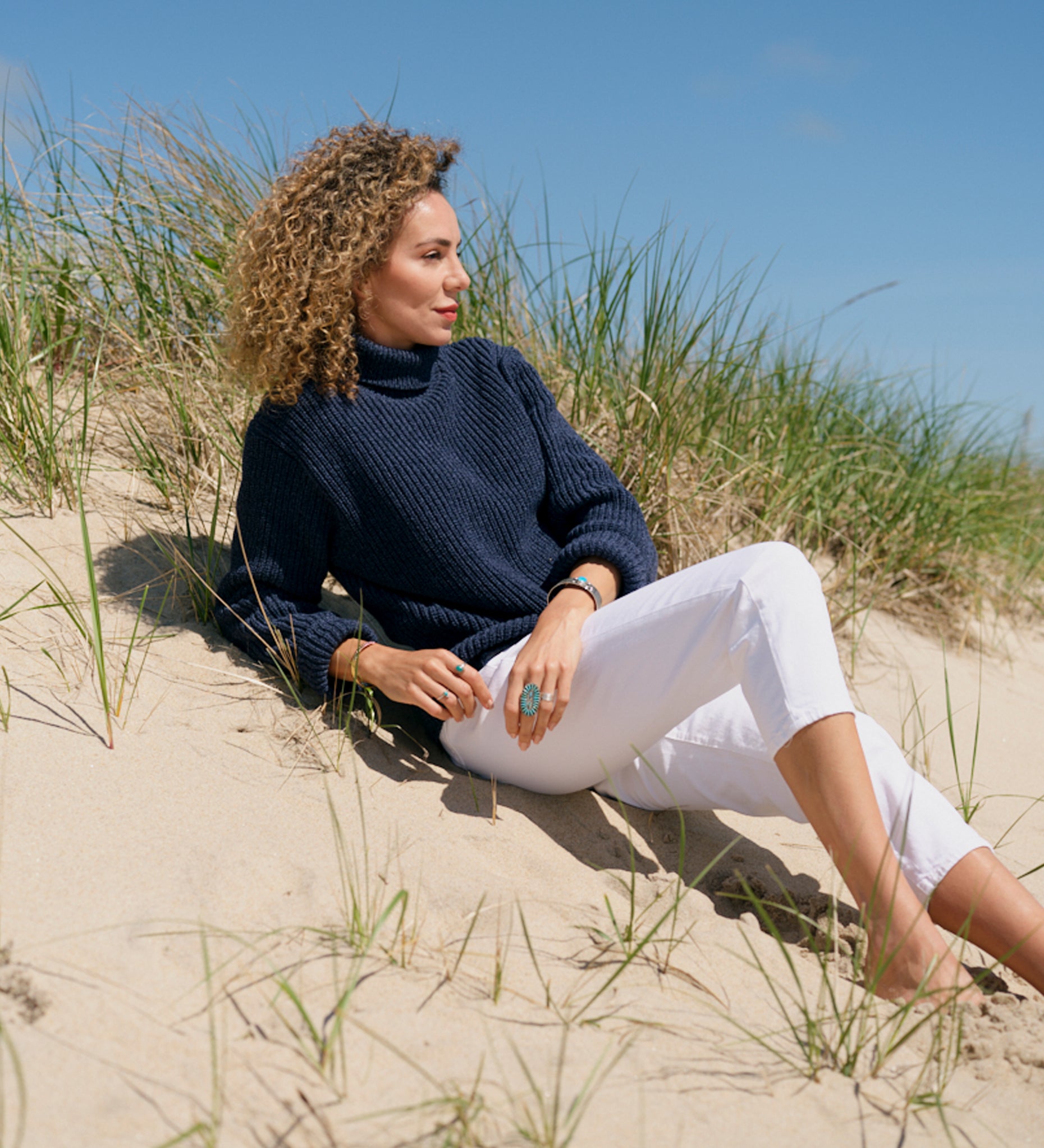 Women's Seaport Turtleneck Sweater - Navy