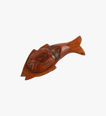 Vintage Wooden Fish Trinket Dish
