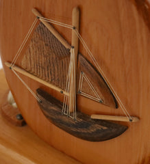 Vintage Wooden Ship & Anchor Table Lamp